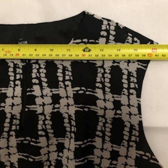 Jacobs summer sleeveless black dress size S. Black bottom, black & white office - Picture 4 of 5